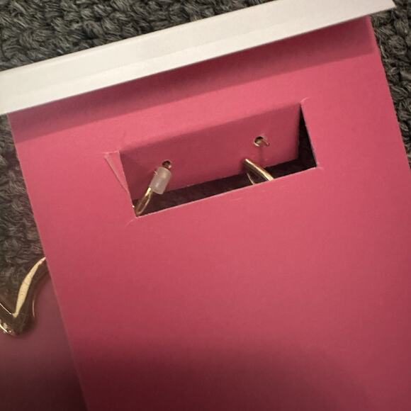 Betsey Johnson Pink Crystal Gingerbread Man Necklace & Gingerbread Earrings NWT - Picture 3 of 3